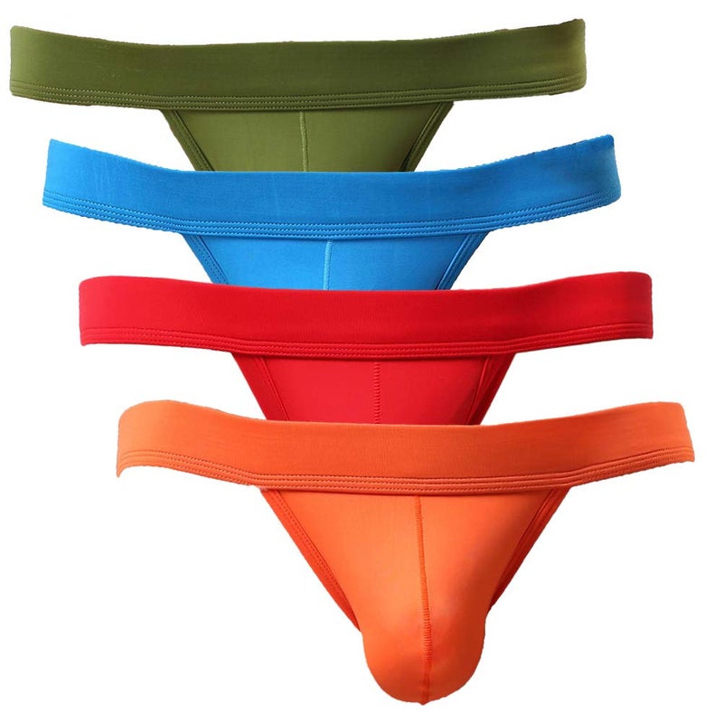Summer Code Men's Briefs 4 Pack Soft Bulge Bikini Sexy Underwear - Image 1